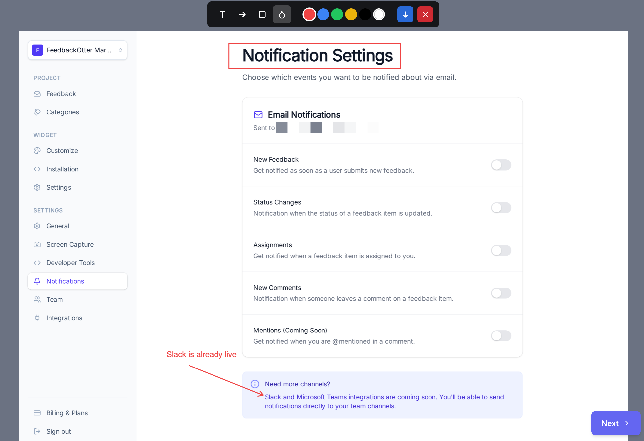Point and explain interface
